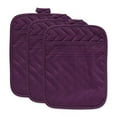 thumbnail image 2 of DII Eggplant Quilted Potholder (Set of 3), 2 of 4