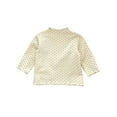 thumbnail image 3 of LIJCC Toddler Infant Baby Girls Polka Dot Print Cotton Shirts Kids Cute Ruffle Sleeve Long Sleeve Turtleneck Casual Sweatshirt Fall Winter Birthday Outfits, 3 of 4
