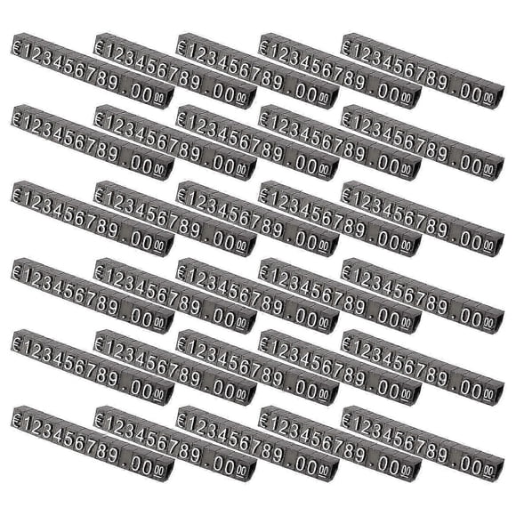 30sets Plastic Cubes Price Display Tags Adjustable Number Stand Frame Label Shop