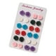 thumbnail image 4 of Set de 12 pares de aretes perfecl flores de resina multicolor, 4 of 6