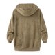 thumbnail image 5 of Gibobby Abrigos de mujer, Chaqueta de Invierno con Capucha para Mujer, de Manga Larga, de Forro Polar, con Frente Abierto, con Bolsillo(Caqui,CH), 5 of 5