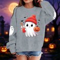 thumbnail image 2 of Girls Halloween Print Crewneck Sweatshirt Long Sleeve Pullover For Kids, 2 of 5