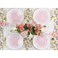 thumbnail image 2 of Disposable 10" Organic Hammered Collection Pink with Gold RIM Plastic Diner/Meal Plates for Elegant parties, Weddings & All occasions.: 60CT, 2 of 5