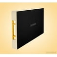 thumbnail image 5 of Home Redefined Bandeja Decorativa para Servir de Piel Sintética de Tiburón Brillante Rectangular de 45 X 30 Cm con Asas de Metal Pulido Dorado, Color Crema, 5 of 5