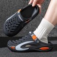 thumbnail image 2 of Men's Close Toe Platform Sandals Wide Width Breathable Slip on Clogs Lightweight Non Slip Garden Work Shoes Black Size 9, 2 of 6