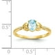 10 Carats Or Jaune Clair Topaze Bleue Bague en Diamant – image 2 sur 2