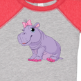 thumbnail image 4 of Inktastic Cute Purple Hippo Girls Baby Bodysuit, 4 of 5