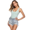 thumbnail image 5 of Purcoar Women's Open Button Bodysuit Body Shaper With Built-In Bra, 5 of 7