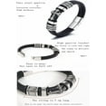 thumbnail image 3 of Veshon Men's leather Bracelet Woven leather bracelet Cross Open bracelet Stainless Steel Cuff bracelet Birthday Boy Men Gift, 3 of 4