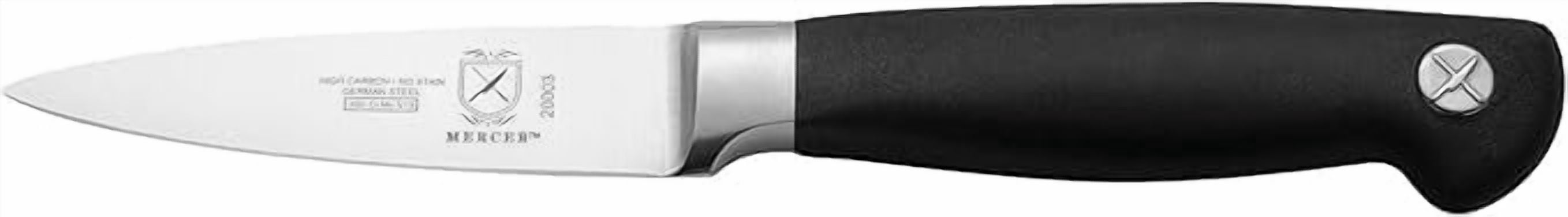 Mercer Culinary Genesis 5-Piece Magnetic Board and Knife Set, Acacia