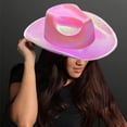 thumbnail image 2 of KOYPTL Mother's Day Valentine's Day Gift for Girlfriend Mother Wife, Party Colourful Fluorescent Large Composite Styled Hat Party Festival Colourful Cowboy Hat, Birthday Present for Daughter, 2 of 8