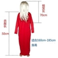 thumbnail image 1 of 1 Set Horror Ghost Dress Costume with Wig Adults Scary Halloween Party Outfit Realistic Movie Character Cosplay Accessory for Performances, 1 of 3