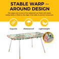 thumbnail image 4 of Eucalyptus Trucks Table Cloths for 8 Foot Rectangle Tables, Spring Farmhouse Floral Sage Green Plaid Patio Waterproof Elastic Fitted Tablecloths, Washable Rectangular Table Cover for Camping, 4 of 8
