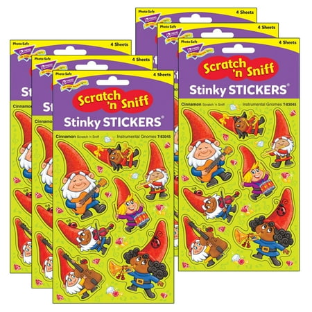 UPC: 0194629110971 | TREND Instrumental Gnomes/Cinnamon Mixed Shapes Stinky Stickers 28 Per Pack 6 Packs