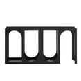 thumbnail image 4 of EUROCO 62.8" Longer Modular Console Table,Wood Entryway Table with Rectangular Exterior and Curved Interior Design for Customizable Arrangements,Black, 4 of 7