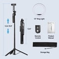 thumbnail image 3 of 70.9" Auto Face Tracking Tripod 360&Acirc;&deg; Rotation with 10" Ring Light, Phone Tripod & Selfie Stick with Remote for Cell Phone 4"-7", Motion Sensor Ph, 3 of 6