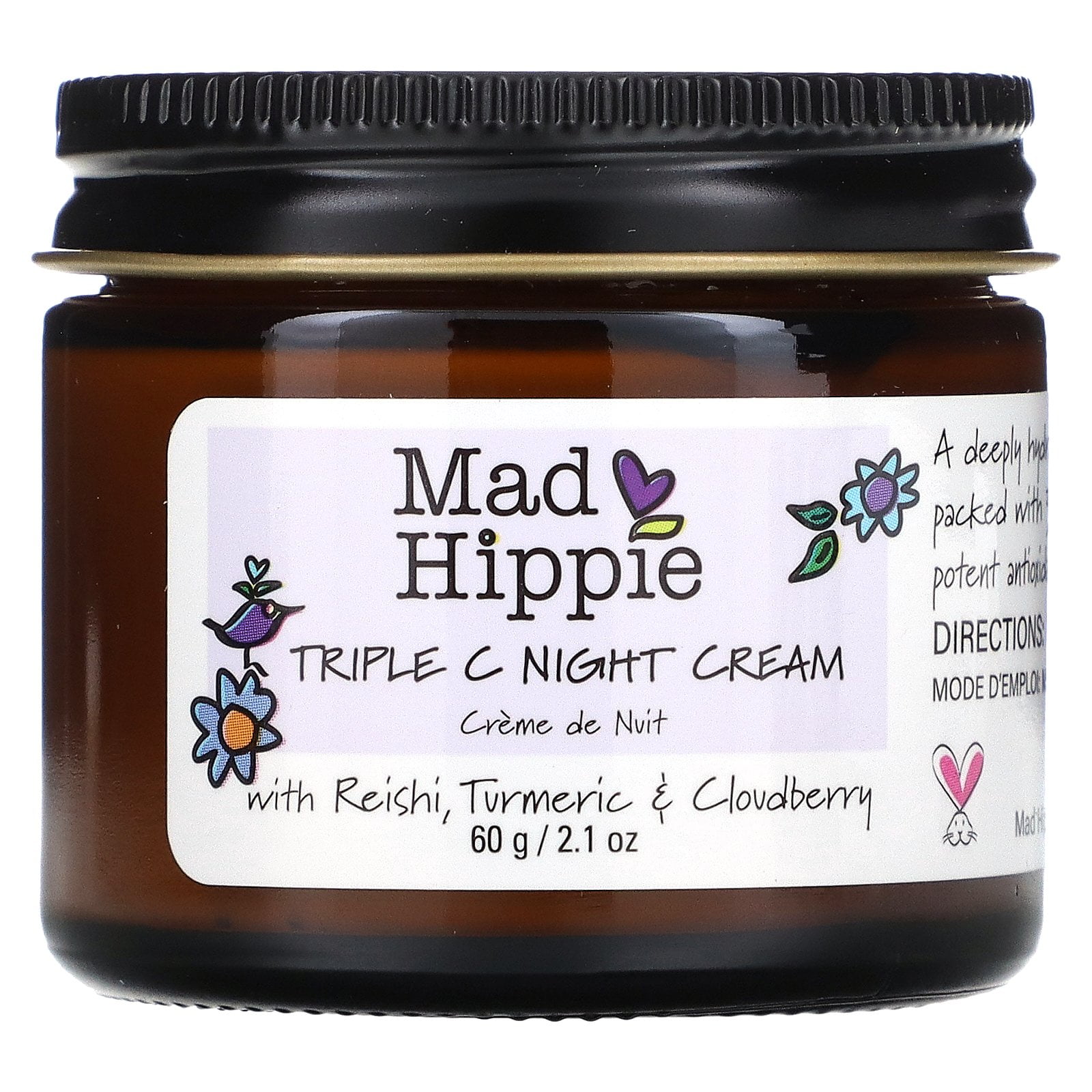 Triple C Night Cream, 2.1 oz (60 g), Mad Hippie