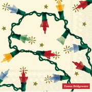 IHR Ideal Home Range Party Napkins Disposable 3-Ply Paper Lunch Napkin Pack, 6.5" x 6.5", Fairy Lights (Cream), 20-Count