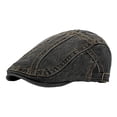 thumbnail image 1 of Men's Washed Cowboy Beret Retro Thin Literary Cap for Spring Fall Casual Wear Stylish Unisex Fashion Hat, 1 of 5