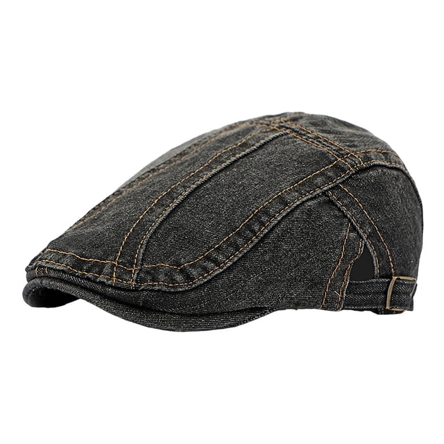 Men's Washed Cowboy Beret Retro Thin Literary Cap for Spring Fall Casual Wear Stylish Unisex Fashion Hat