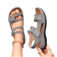 thumbnail image 7 of Hurxie Women's Wedge Sandals Platform: Comfortable Dressy Arch Support Summer Sandals Open Toe Ankle Strap Walking Women Shoes Gray 5.5, 7 of 7