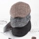 thumbnail image 2 of Gorro a cuadros de estilo coreano para otoño e invierno, boina cálida de tela cepillada, gorro para amantes, gorro de invierno., 2 of 6