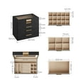 thumbnail image 4 of 4-Layer Jewelry Box, Jewelry Organizer with Glass Lid for Makeup, Large Storage Capacity, Black, 4 of 6
