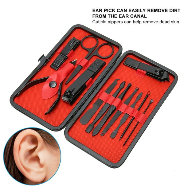 Kit De Cortador De Uñas, Pinzas Para Cutículas, Cortaúñas, Acero Inoxidable Para Hombres Para Uñas De Los Pies Y Mujeres