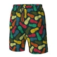 thumbnail image 4 of Balery Pineapple Fruit Colorful Traje de Baño Estilo Hawaiano para Hombre, Shorts de Secado Rápido con Bolsillos-Large, 4 of 6