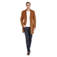thumbnail image 3 of Men's Tailored Wool Blend Notch Collar Wool Blend Walker Car Coat Jacket, 3 of 5