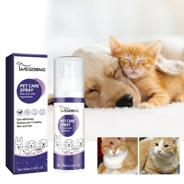 tzyudk Hot Spot Itch Relief Spray for Dogs, Cats - Pet Treatment Spray for Itchy, Irritated Skin, Allergy, Rashes - Lick Safe and Painless Wound Care Spray for All Animals 16 Fl Oz