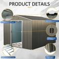 thumbnail image 7 of CarButler 8x10ft Metal Outdoor Storage Shed with Lockable Sliding Doors for Garden Backyard Patio Gray, 7 of 7