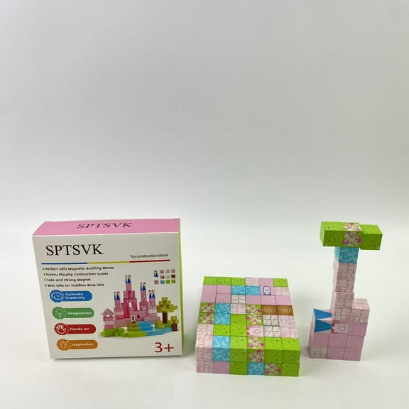 SPTSVK Toy construction blocks,Princess Castle Collection World,Magnetic Building Blocks for 3 Year Old Boys & Girls, Creative Sensory Toys