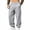 A-Gray, variant on HomeDM Men's Sweatpants with Pockets Athletic Gym Joggers Khaki Drawstring Elastic Waist Workout Pants Size L