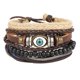 thumbnail image 3 of 4-6 piezas de cuero trenzado tejido para hombres mujeres cordones ojos de cuero Sunnimix brazaletes de pulseras de hombres, 3 of 8