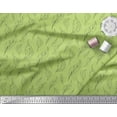 thumbnail image 2 of Soimoi Green Cotton Jersey Fabric Pear Leaves Printed Fabric 1 Yard 64 Inch Wide, 2 of 3