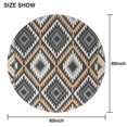 thumbnail image 6 of Brown Geometric Triangle Diamond Pattern Round Tablecloth 60"x60",Wrinkle Wipeable Table Cloth for Kitchen Dining Room Picnic Patio Party, 6 of 6