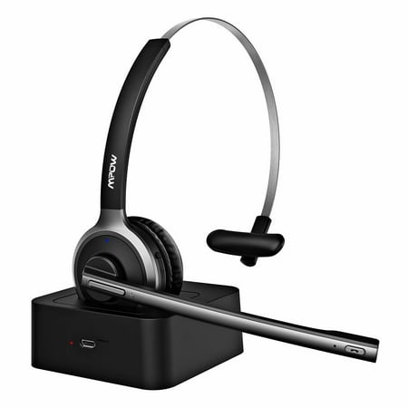 Mpow M5 Bluetooth Headset for Trucker, Office Headset with Noise-Suppressing Mic, Bluetooth4.1 and up to 180H Charging