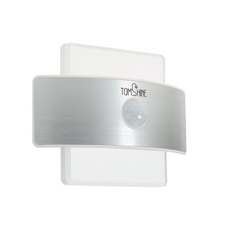 Induction Lighting - Tomshine Rechargeable 2 Power Supply 2 Lighting Modes PIR Body Motion Induction Sensor Lamp Wall Night Light for Corridor Stair Basement Attic Closet Garage