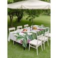 thumbnail image 4 of Outdoor Tablecloth with Umbrella Hole for Patio/Picnic/Party/Camping, Green Cactus Tropical Waterproof Table Cloth Rectangle Table Cover Washable, Grey Wooden Summer (60"x 120"), 4 of 8