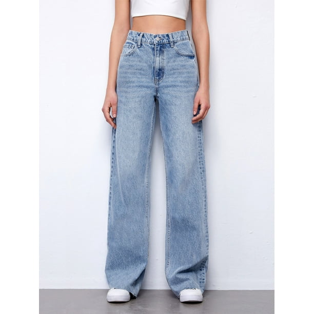 high waist baggy jeans h&m