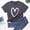 Gray, variant on WXLWZYWL Womens Tunic Summer Tees Shirts Plus Size Short Sleeve Round Neck Graphic Heart Printing Tees Casual Loose Valentine's Day T Shirts