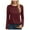Red, variant on Telankuip Basic Long Sleeve Striped T Shirts for Women Casual Crewneck Slim Fit Pullover Tops Simple and Stylish Color Block Thin Fall Winter Soft Comfy Base Layer Tee Shirts Red XL