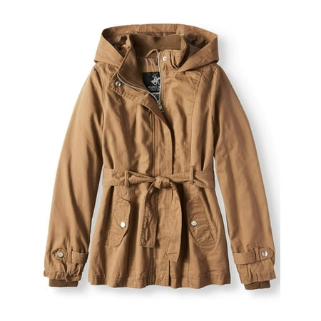 Belted Cotton Hooded Anorak Jacket (Little Girls & Big Girls)