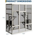 thumbnail image 2 of 70" Large Outdoor Catio Cat Enclosure, Wood Cat Patio with Waterproof UV-Resistant Roof, Cats Shelter with 5 Platforms and 2 Resting Box, and Secure Rust-Proof Wire for Backyard or Patio, 2 of 6