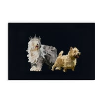 Stupell Industries Dog Duo with Crowns Animals & Insects Painting Gallery Wrapped Canvas Art Print Wall Art, 45 x 30