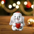 thumbnail image 2 of GUOOL Christmas Resin Figurine Prop Decorations Creative Crafts Statues for Home Party Rabbit, 2 of 8