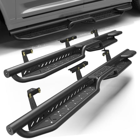 POFENZE Running Boards Side Steps for 2021 2022 2023 2024 2025 Jeep Grand Cherokee L Crew Cab Black Step Bars