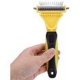 thumbnail image 4 of Effective Dogs Hair Removal Tool Pet Dematting Comb Dog Comb Matt Splitters with 2 Sided Undercoat Rake for Pets with Long Hair, 4 of 8
