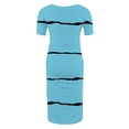 thumbnail image 4 of Ovzne Robes d'Été pour Femmes Robe d'Été Femme Jupe de Maternité Plissée Imprimée à Manches Courtes Col Rond Mi-Mollet Robe d'Été Manches Courtes Imprimée Liquidation, 4 of 6